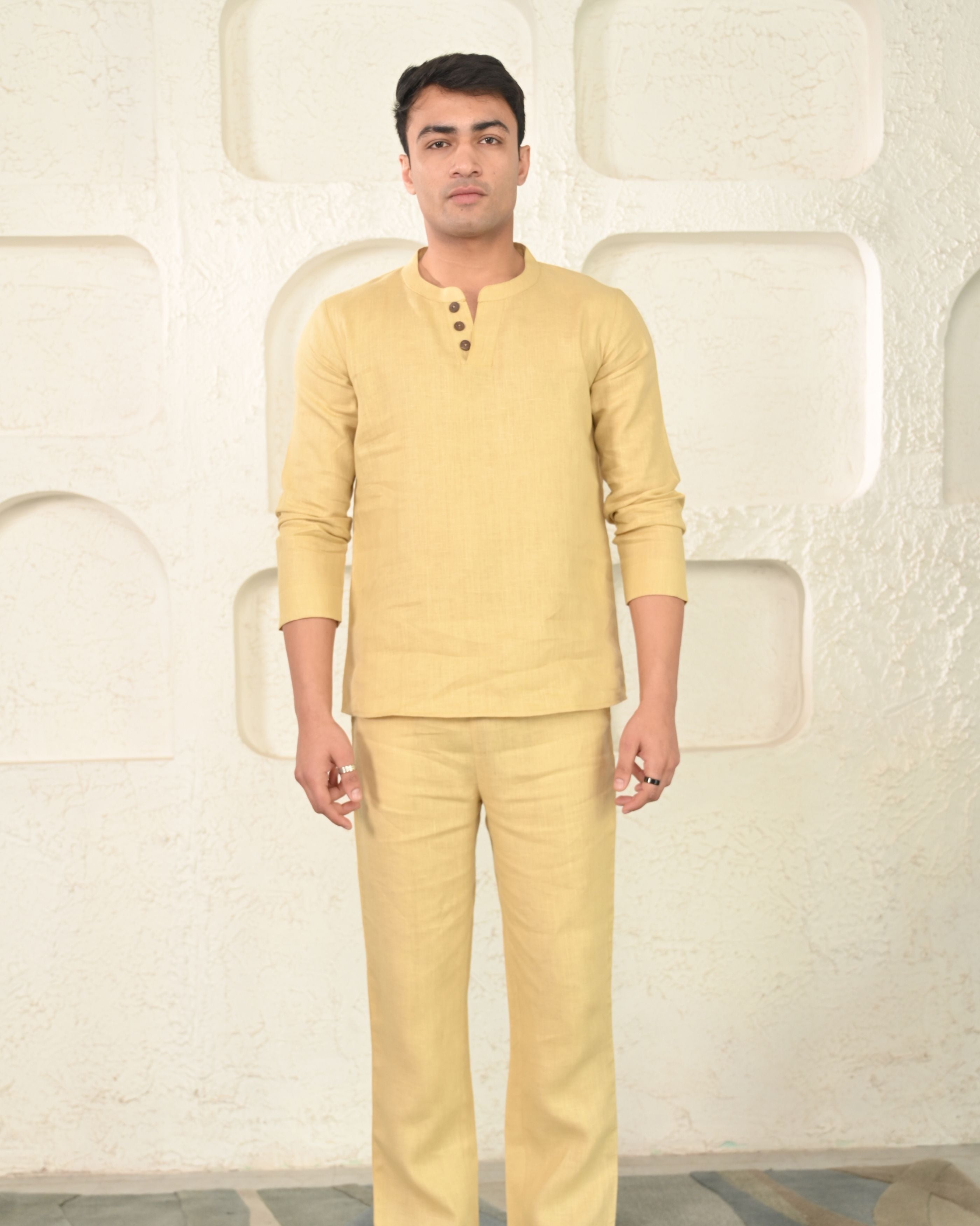 Pure Linen Striking Short Kurta