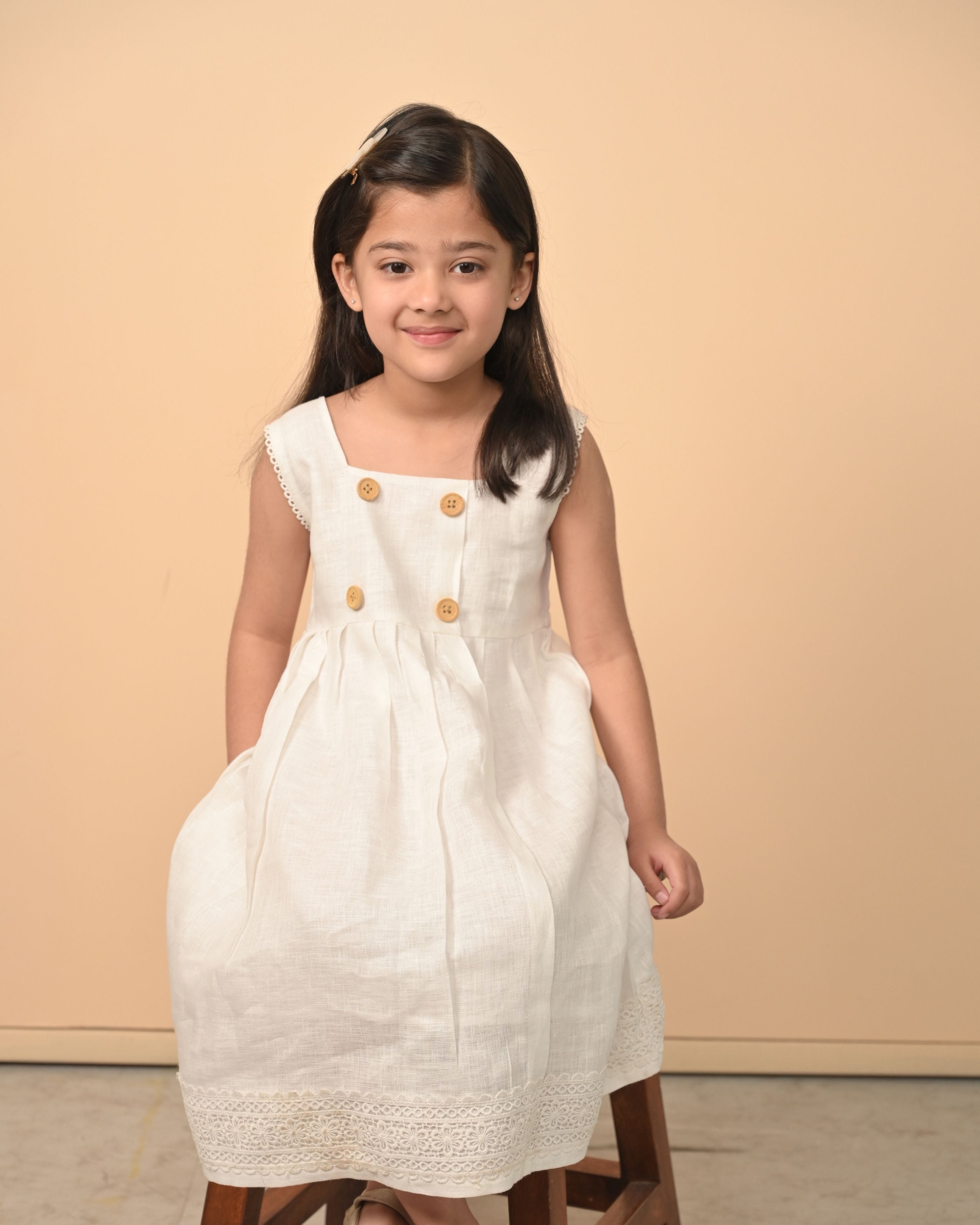 Pure Linen Cute Frock