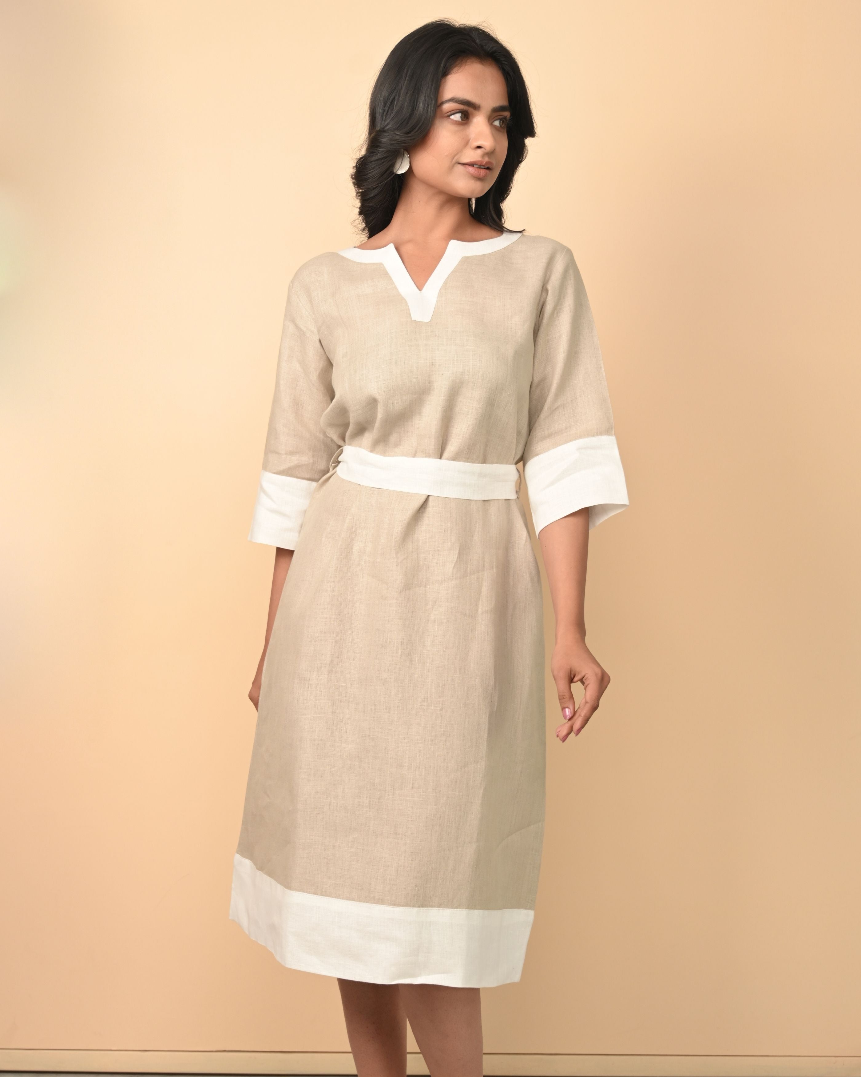 Pure Linen Sophisticated Dress