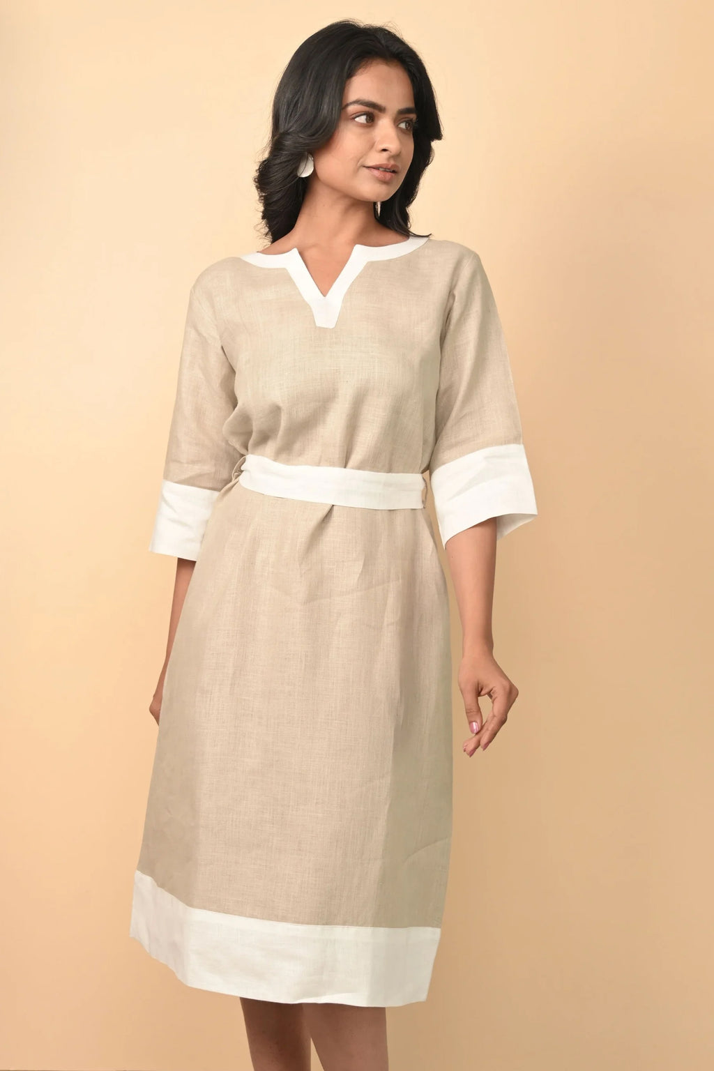 Pure Linen Sophisticated Dress