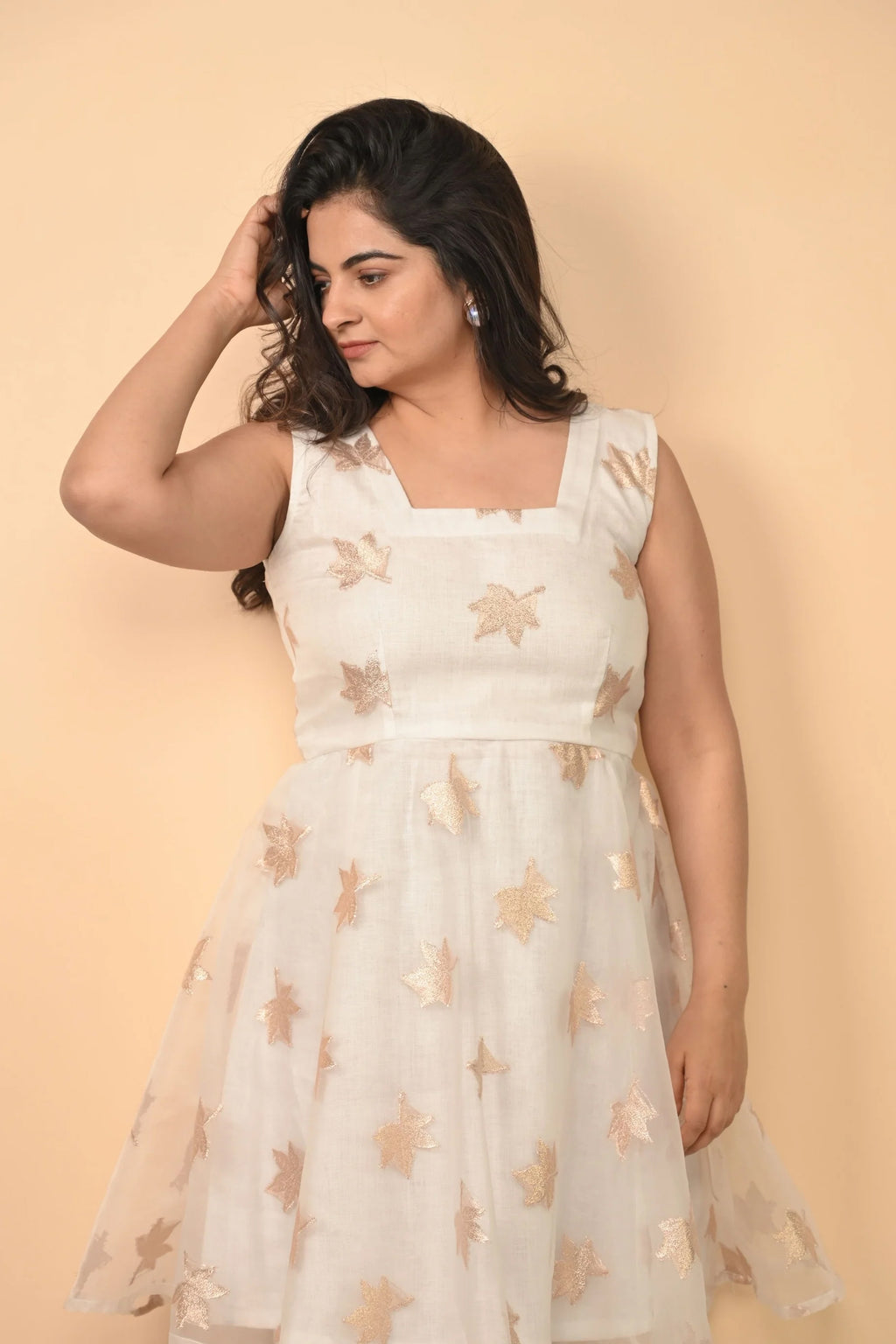 Organganza Exclusive Dress With Linen Lining