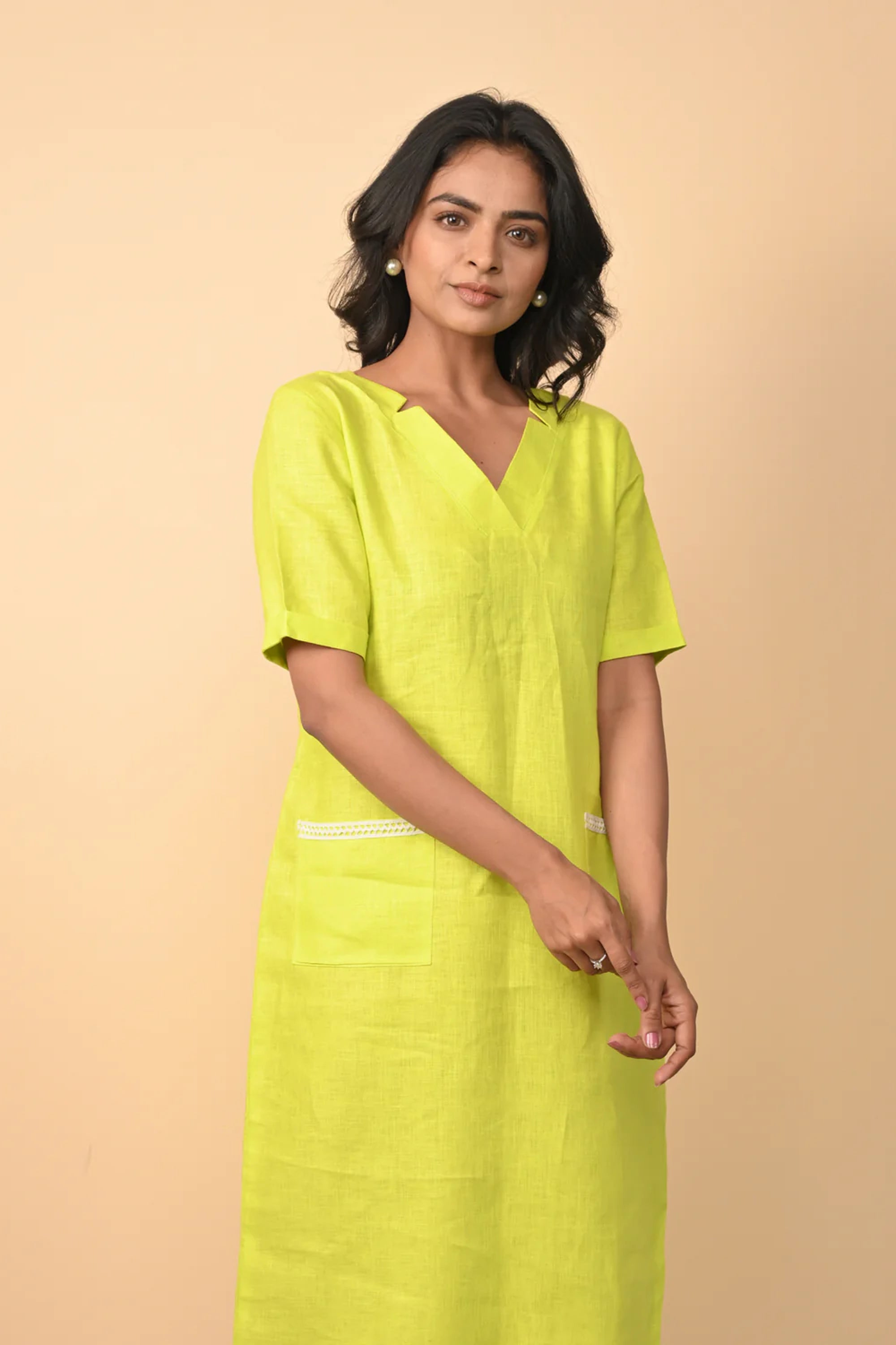 Pure Linen Subtle Dress