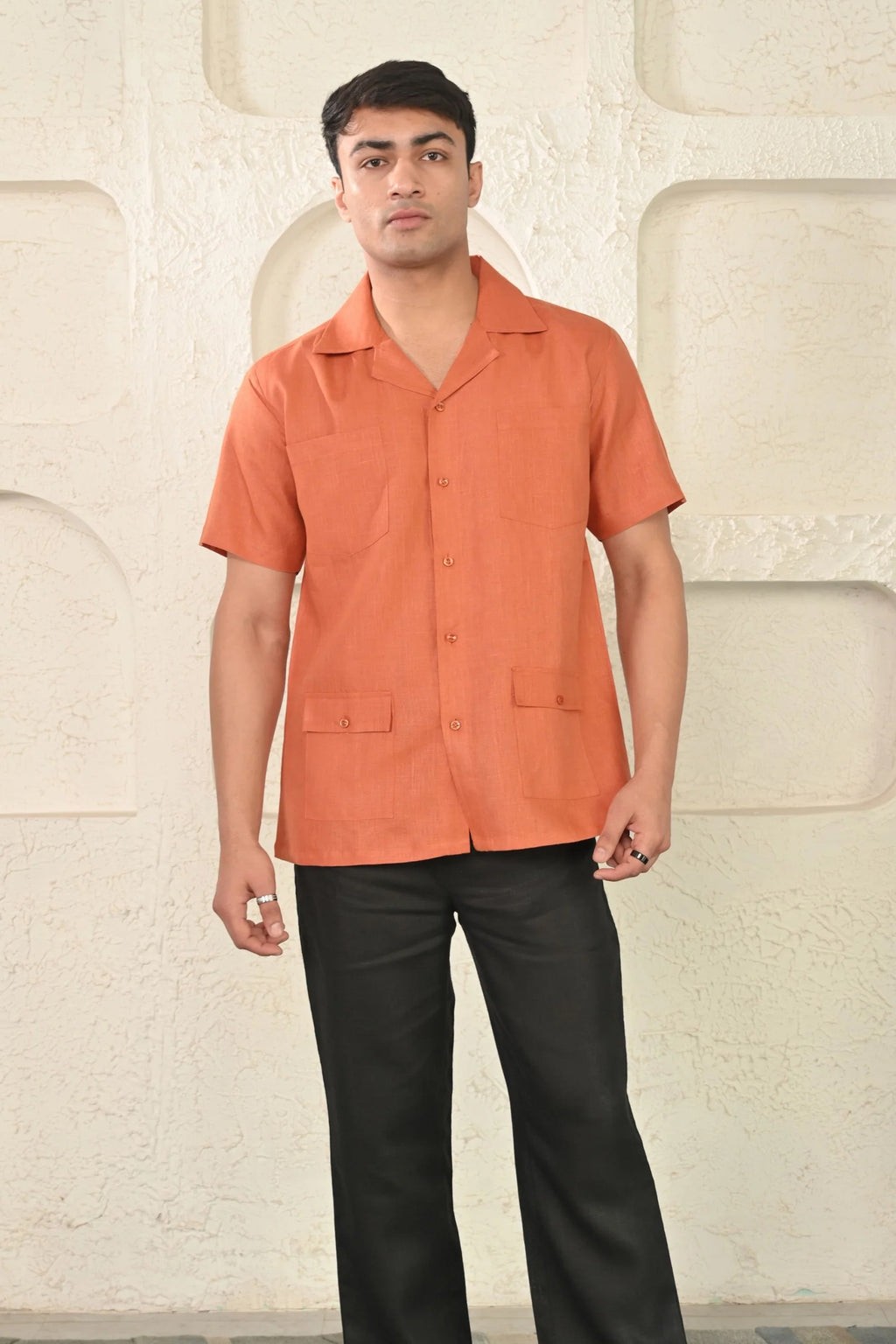 Pure Linen Semi Formal Shirt