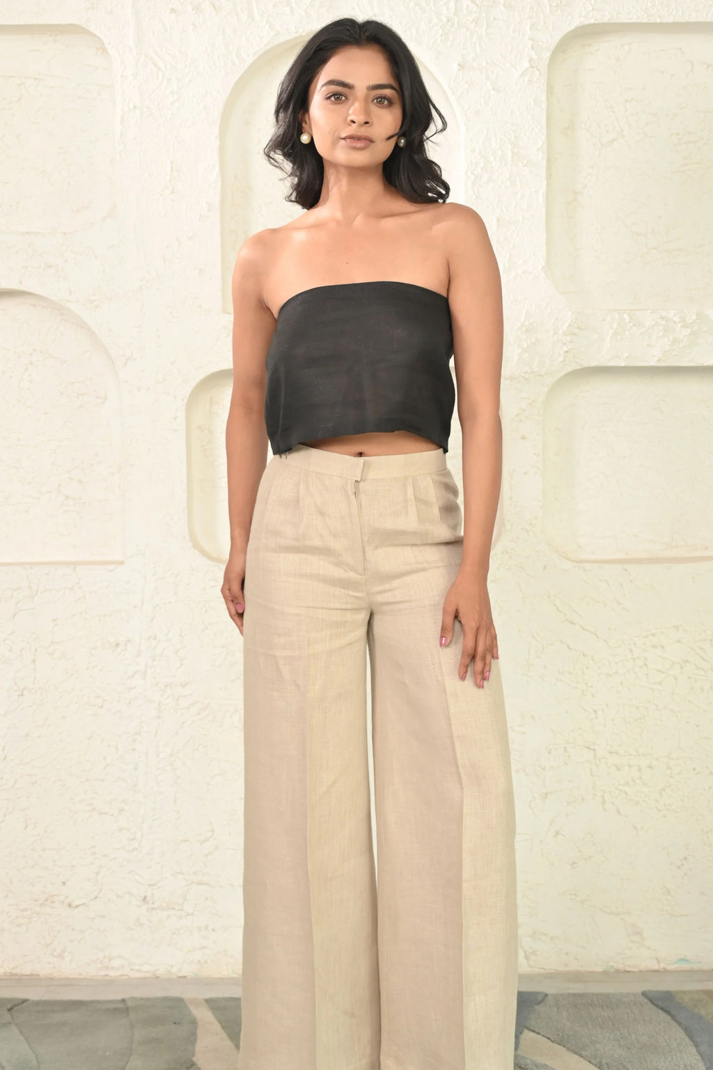 Pure Linen Off Shoulder Cord Set