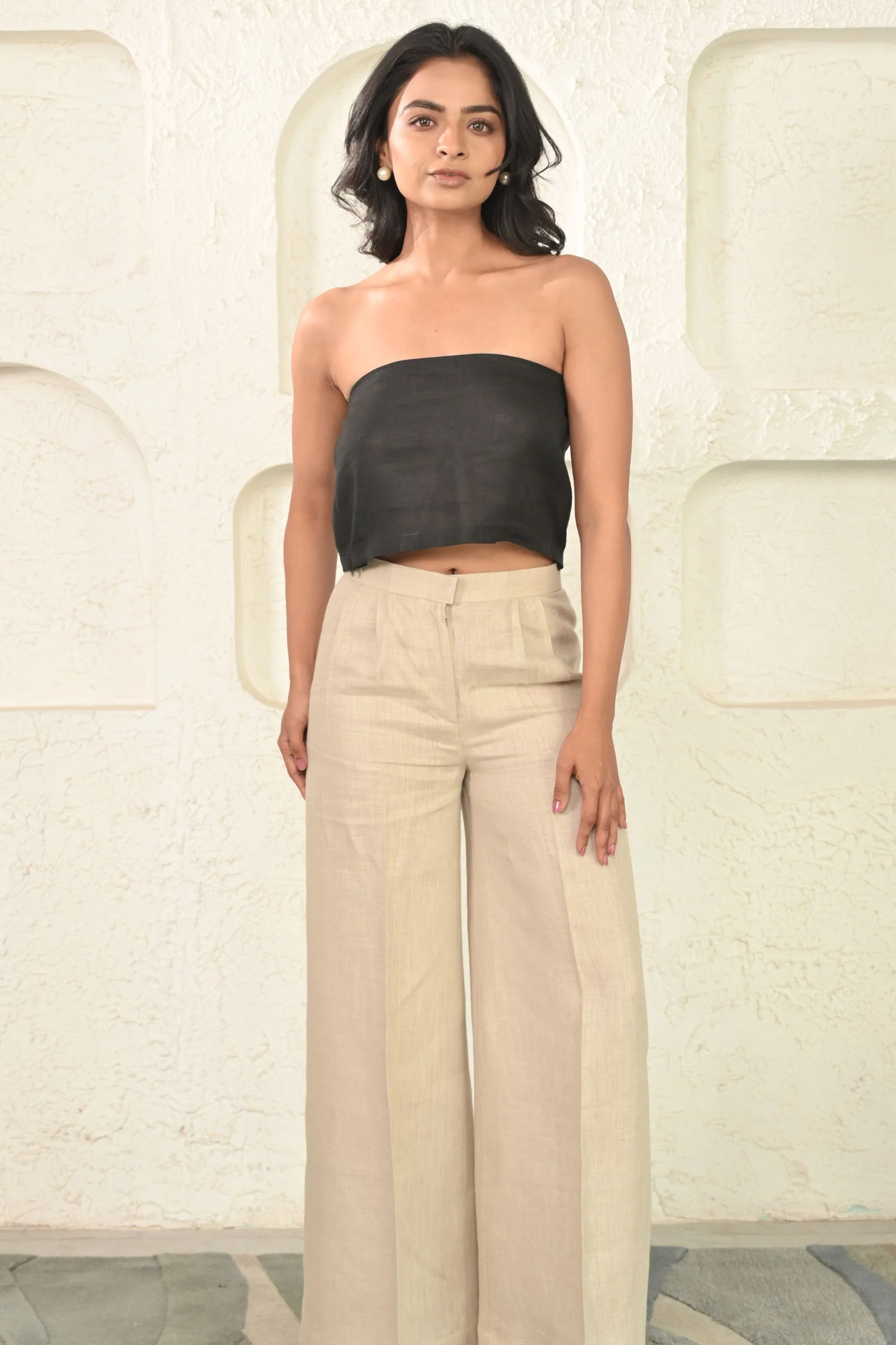 Pure Linen Off Shoulder Cord Set
