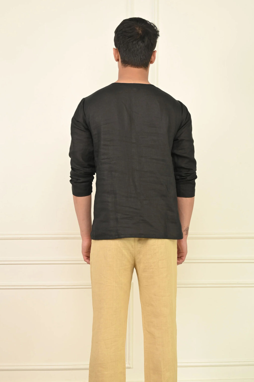 Pure Linen V Neck Casual Kurta