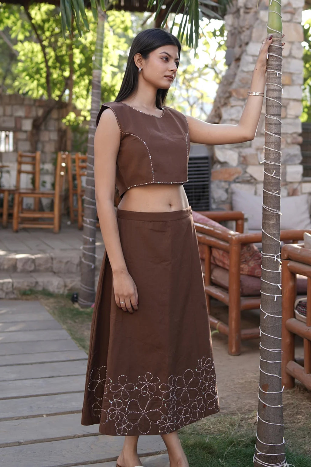 CROP TOP WITH SKIRT