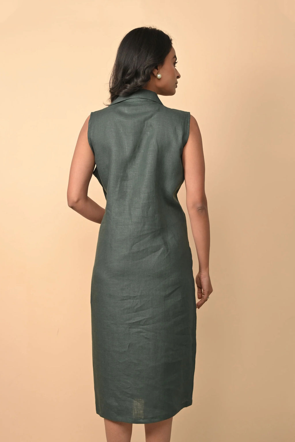 Pure Linen Blazer Dress