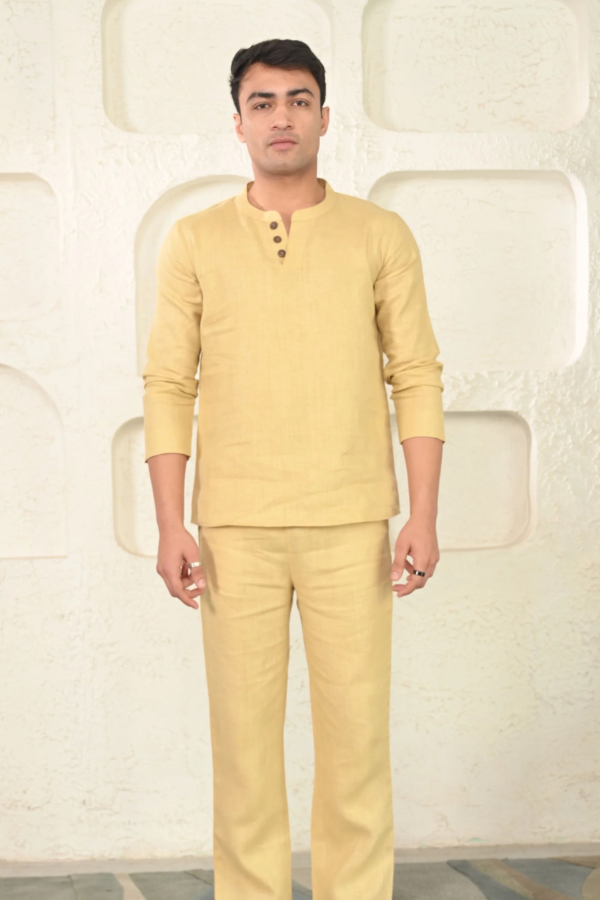 Pure Linen Striking Short Kurta