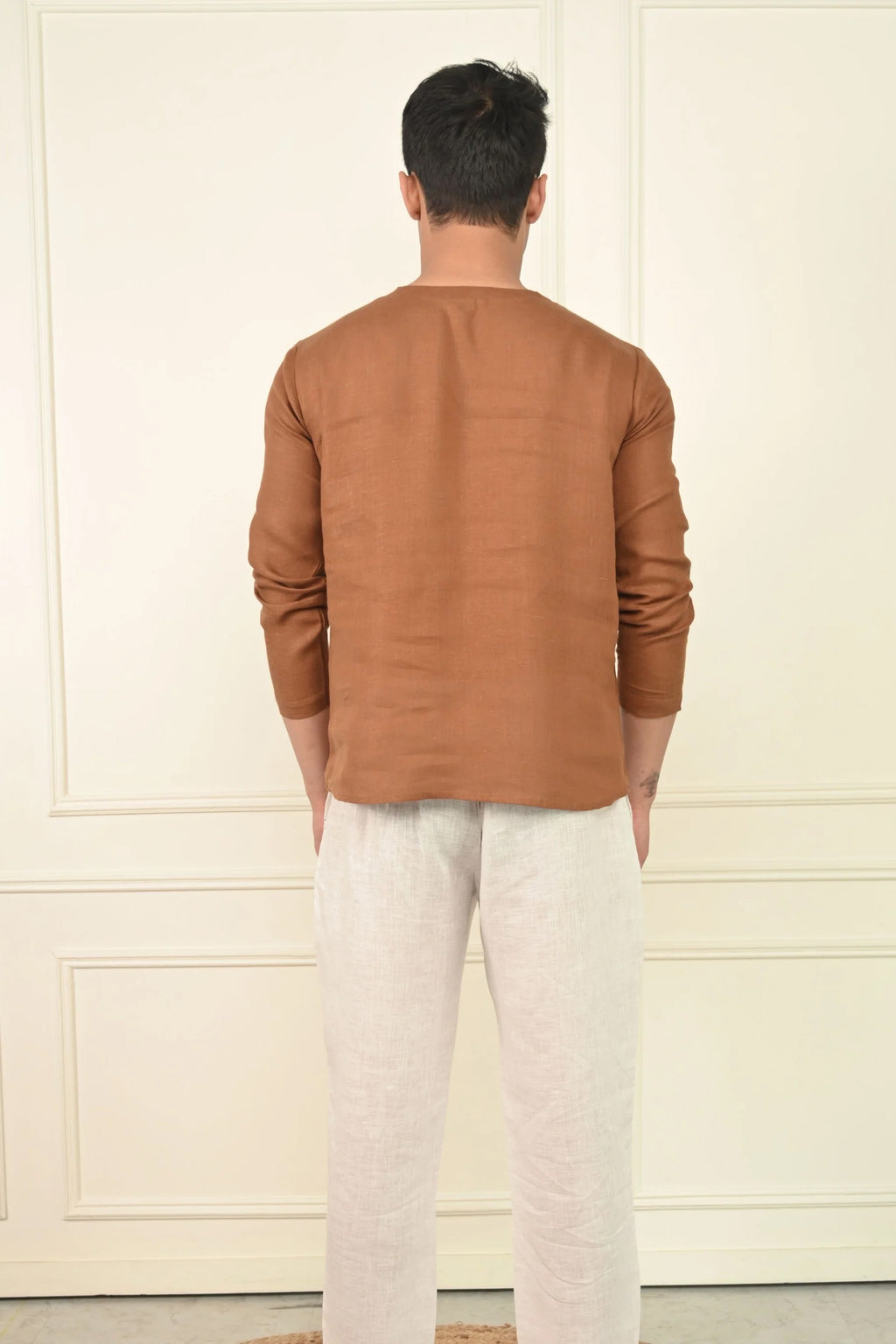 Pure Linen Semi Formal Kurta