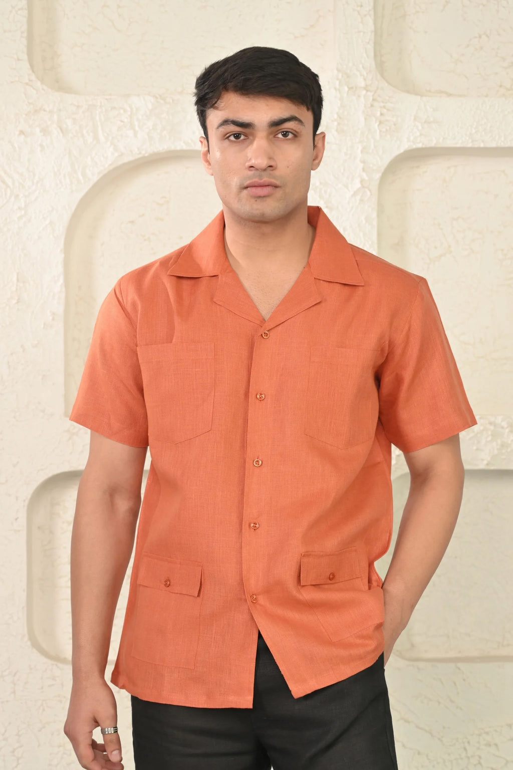 Pure Linen Semi Formal Shirt