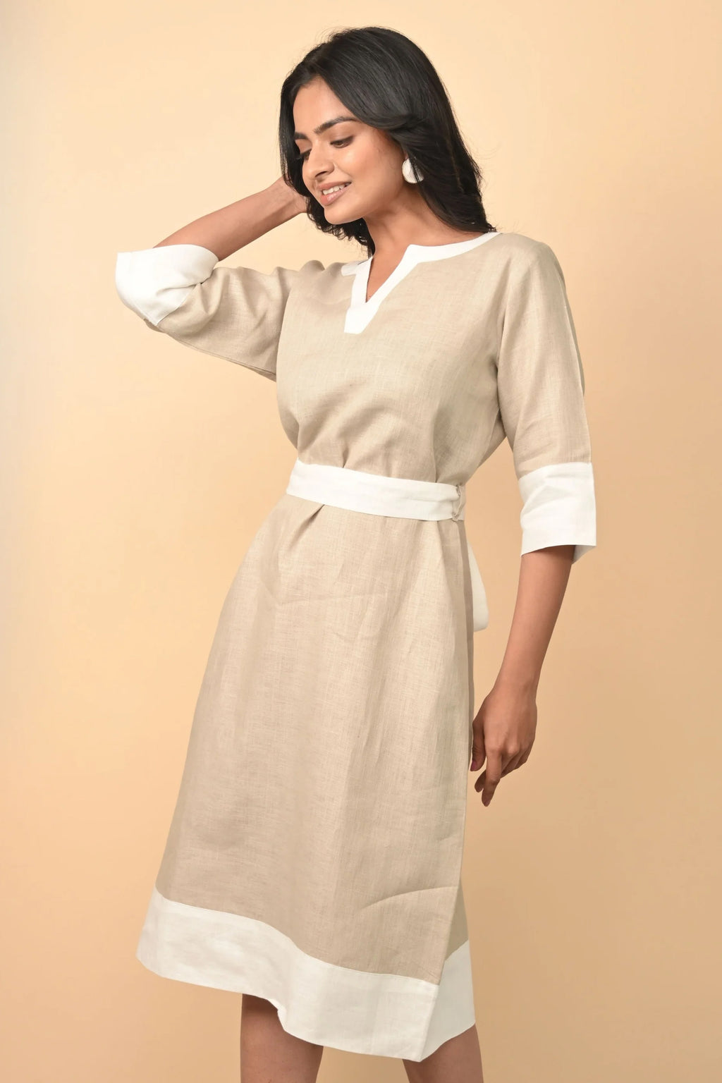 Pure Linen Sophisticated Dress