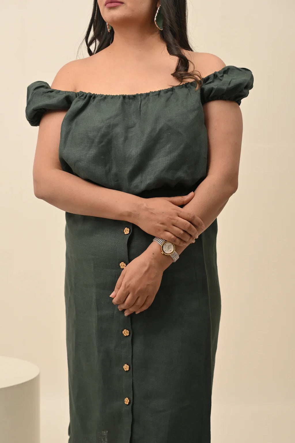 Pure Linen Contemporary Skirt