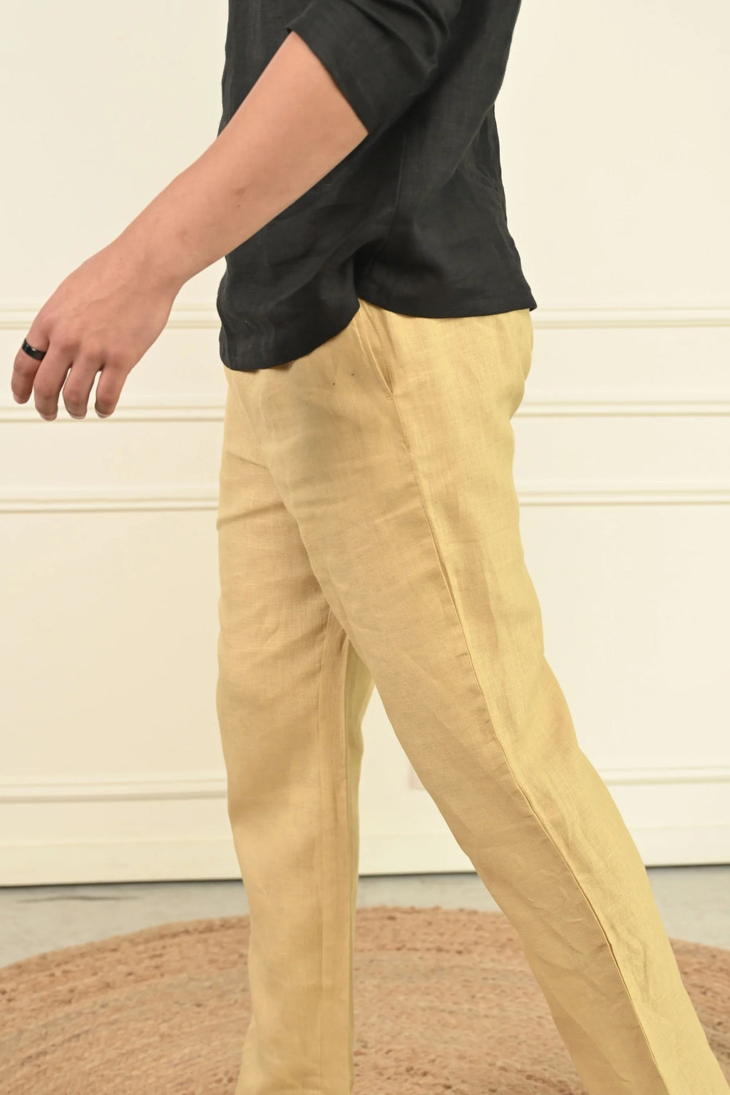 Pure Linen V Neck Casual Kurta