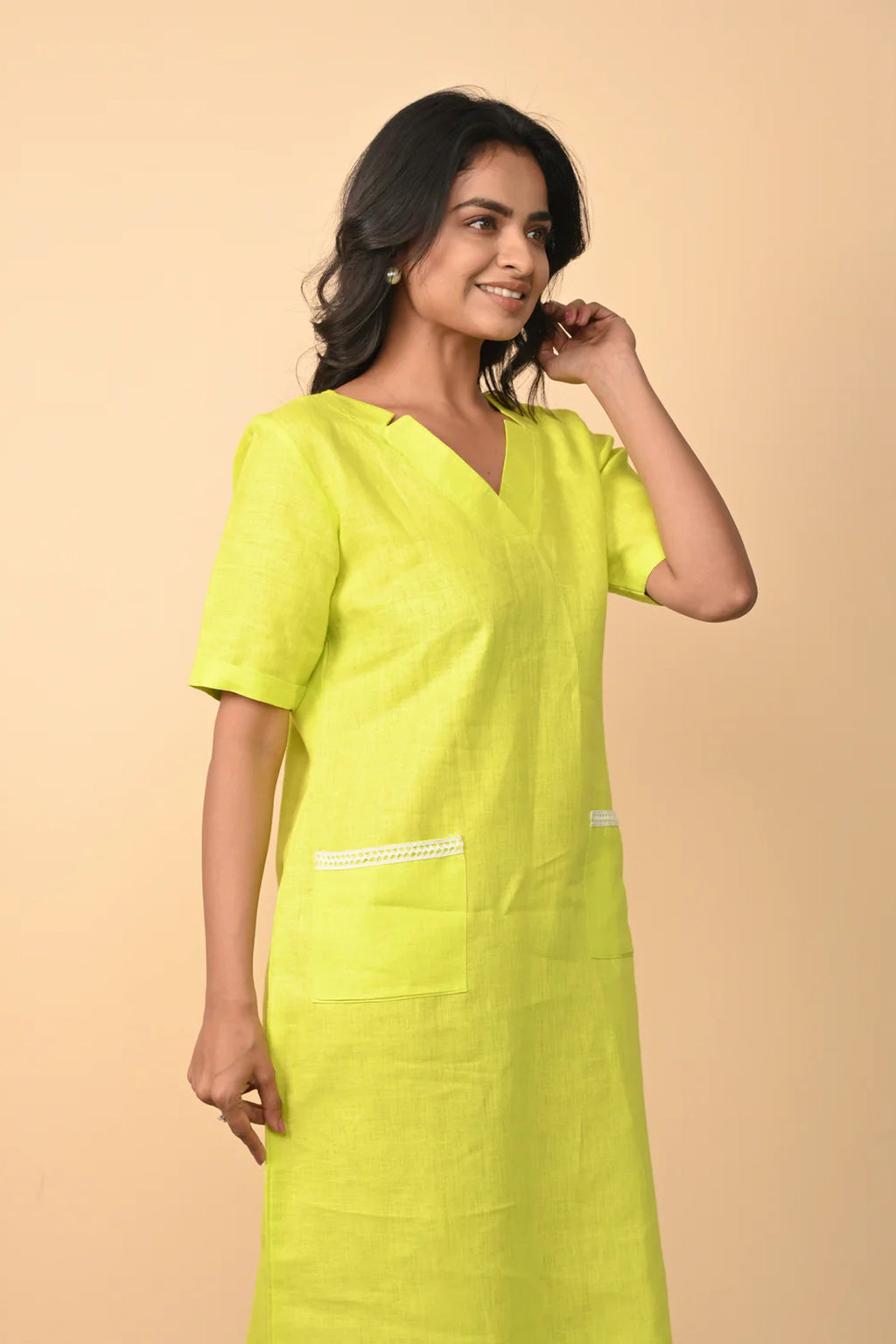 Pure Linen Subtle Dress