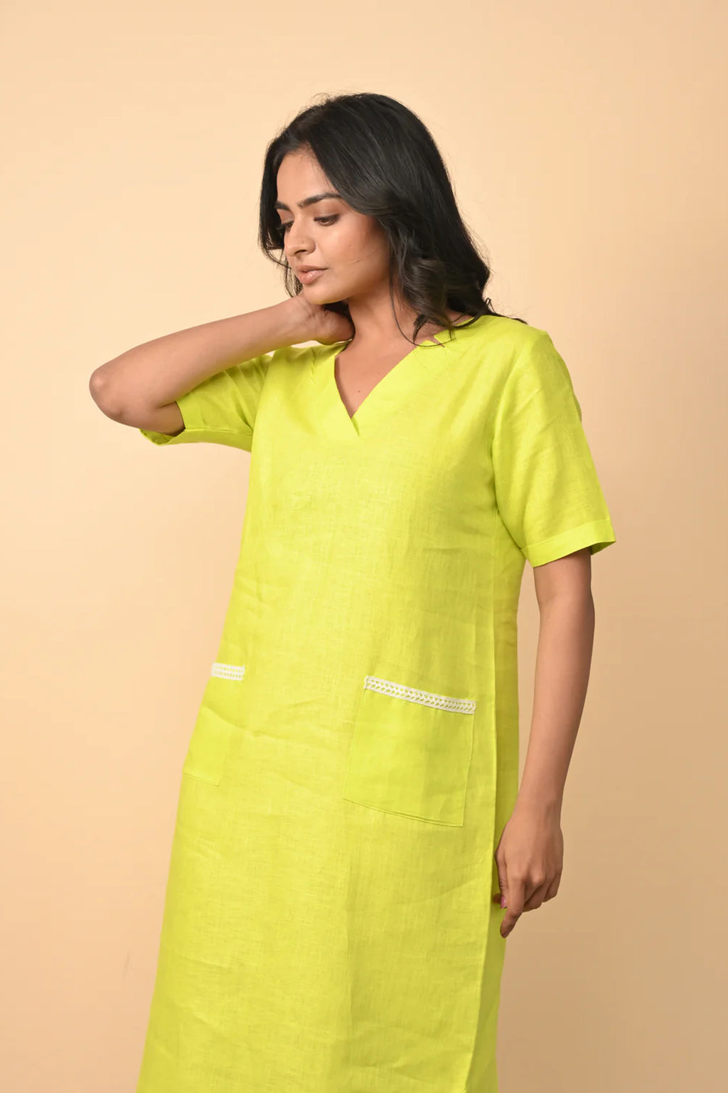 Pure Linen Subtle Dress