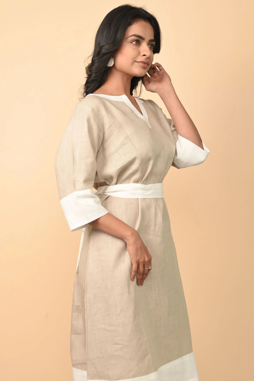 Pure Linen Sophisticated Dress