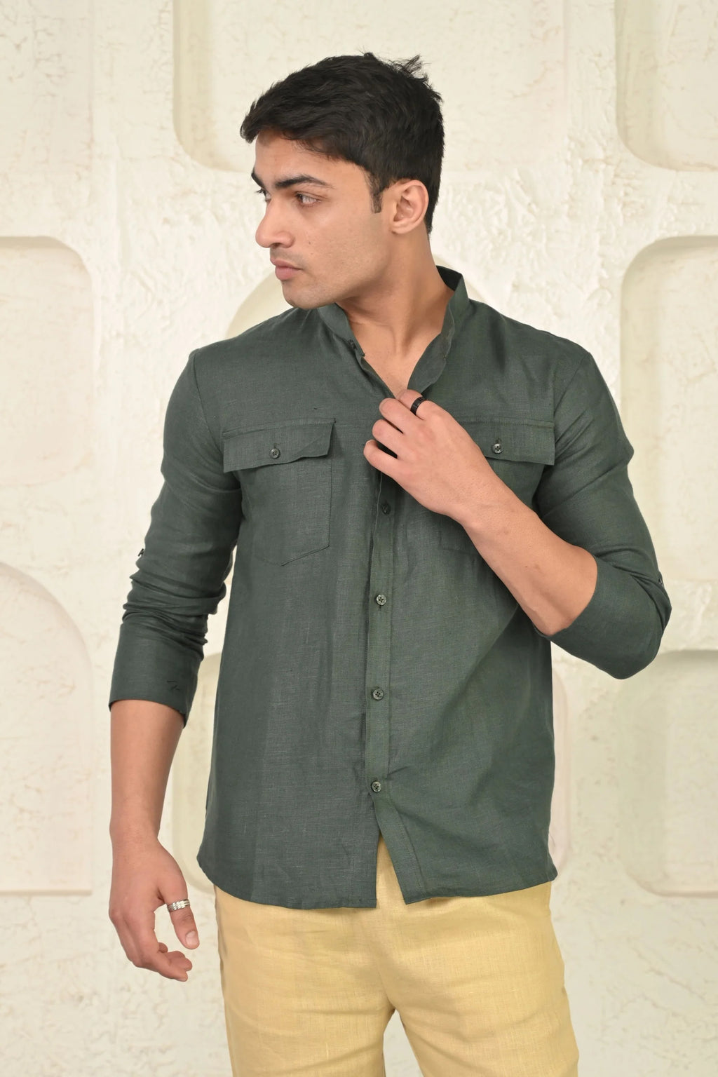 Pure Linen Full Sleeves Shirt