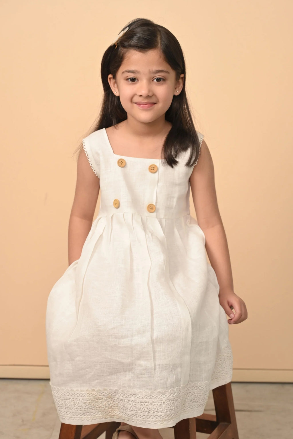 Pure Linen Cute Frock