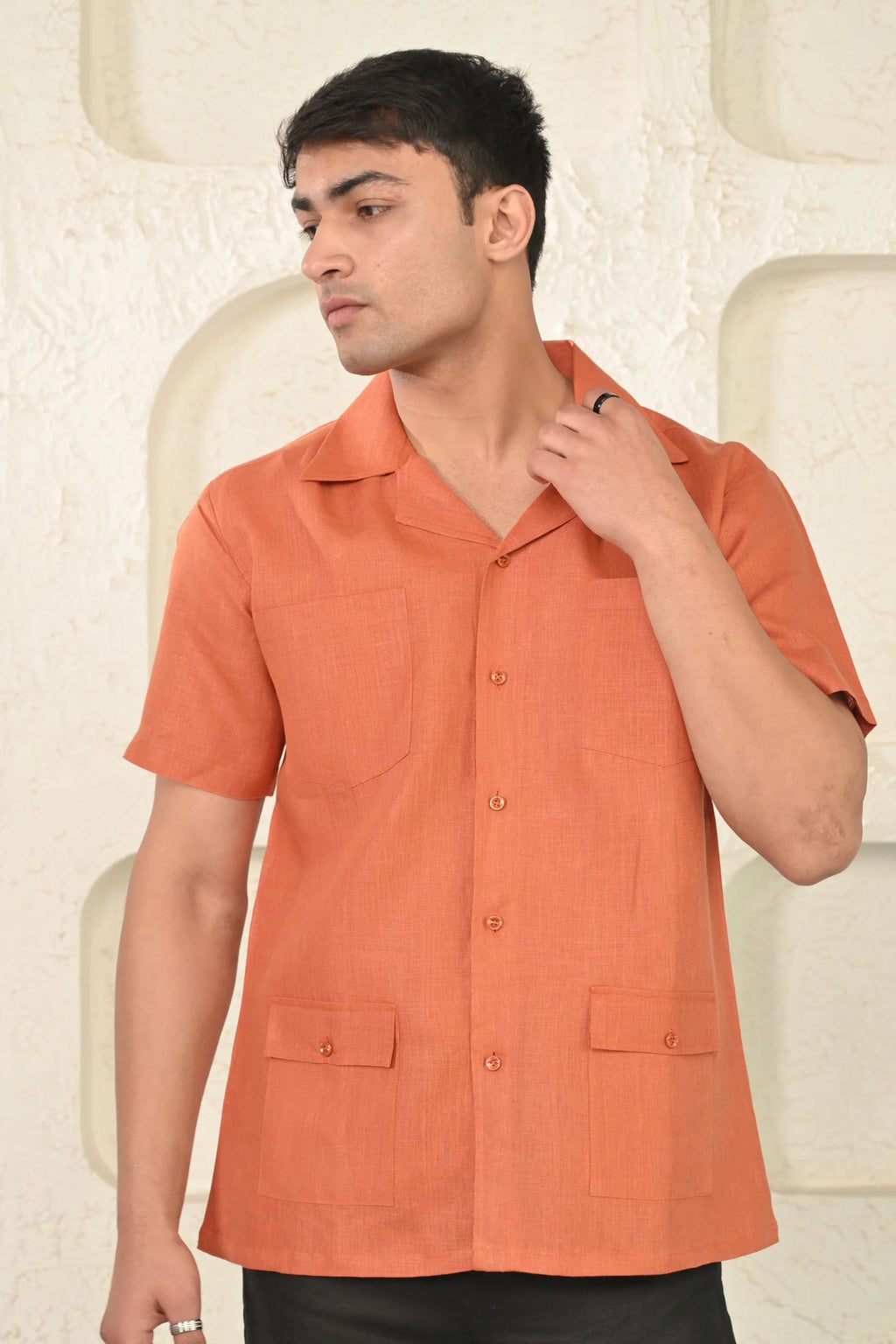 Pure Linen Semi Formal Shirt