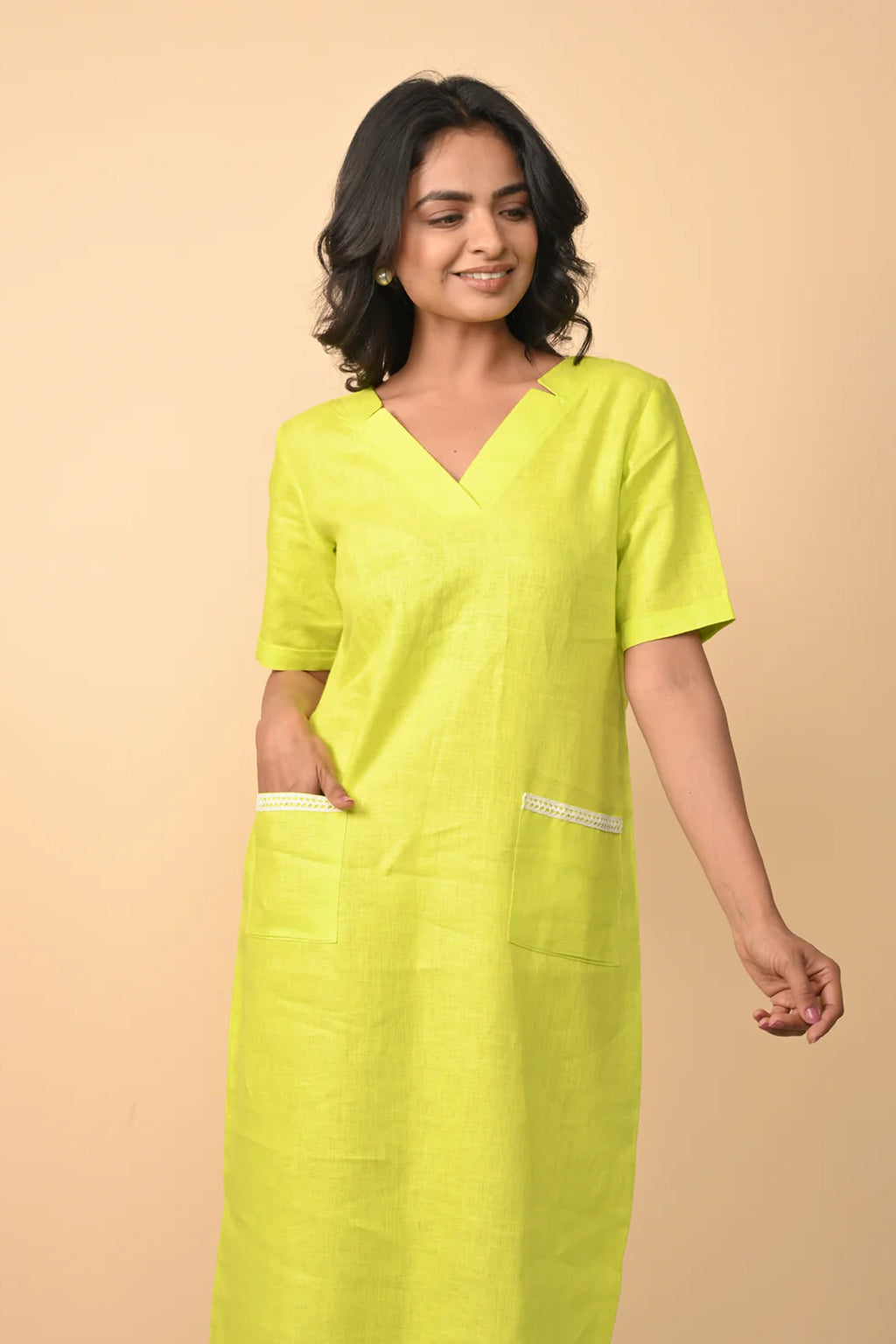 Pure Linen Subtle Dress