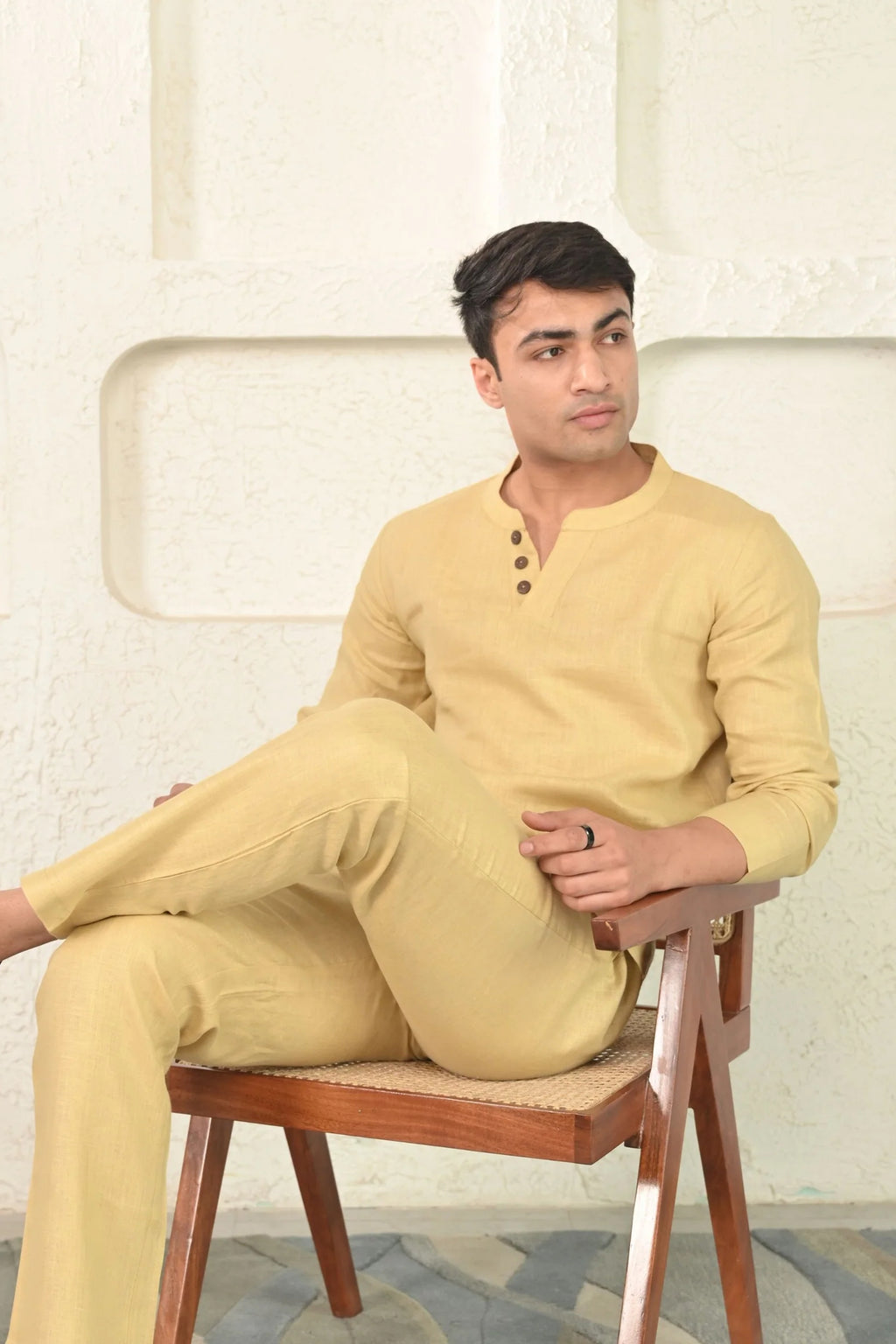 Pure Linen Striking Short Kurta